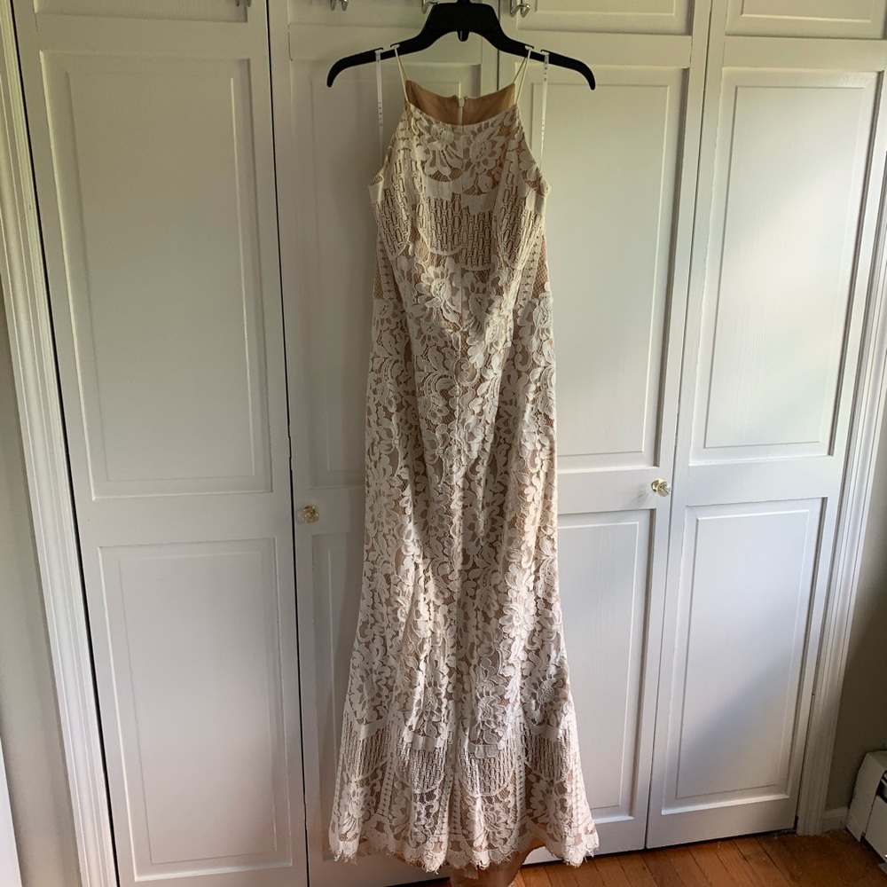 White lace gown